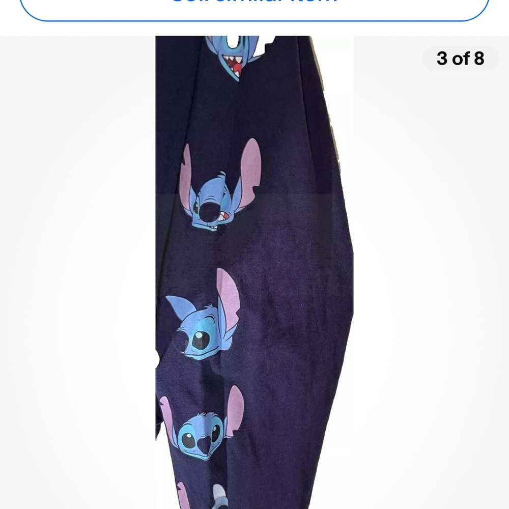 Disney Stitch OHANA Long Sleeve‎ Top Medium Juniors 7/8 Girls Large Graphic - Picture 3 of 8